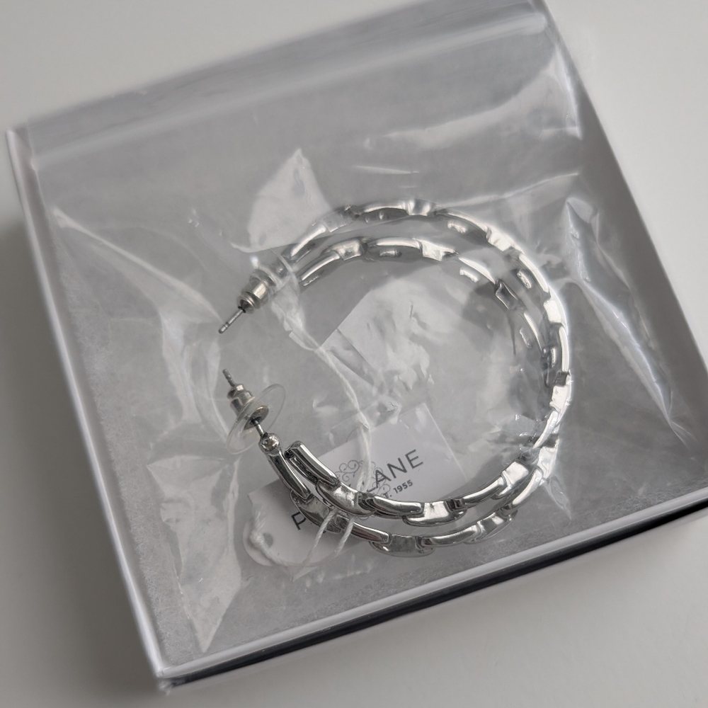 Park Lane Chantel Silver Hoop Earrings - Picture 4 of 6